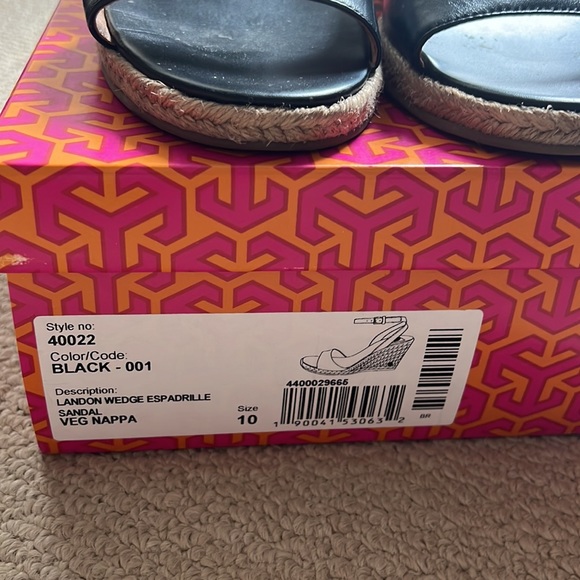 Tory Burch Landon Wedge Espadrille Nappa Leather - Picture 4 of 9